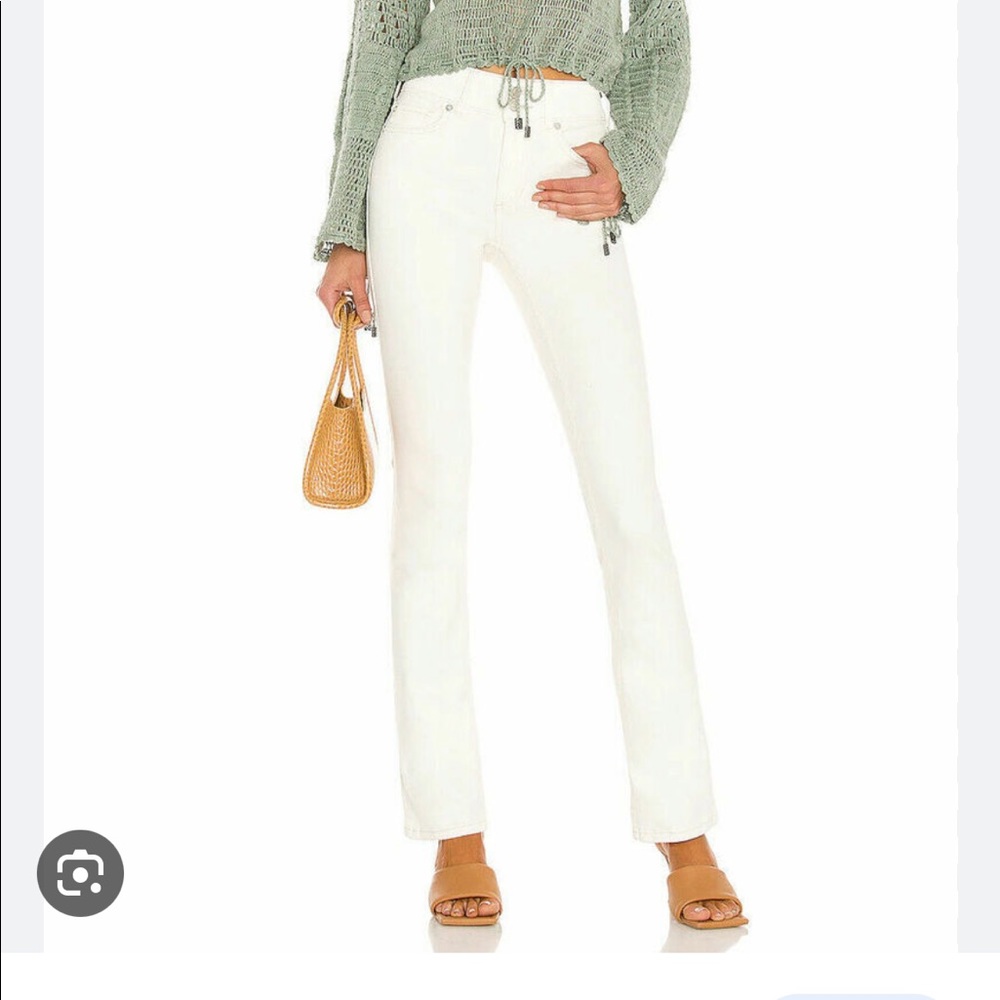 Free People Shayla Bootcut White Jeans